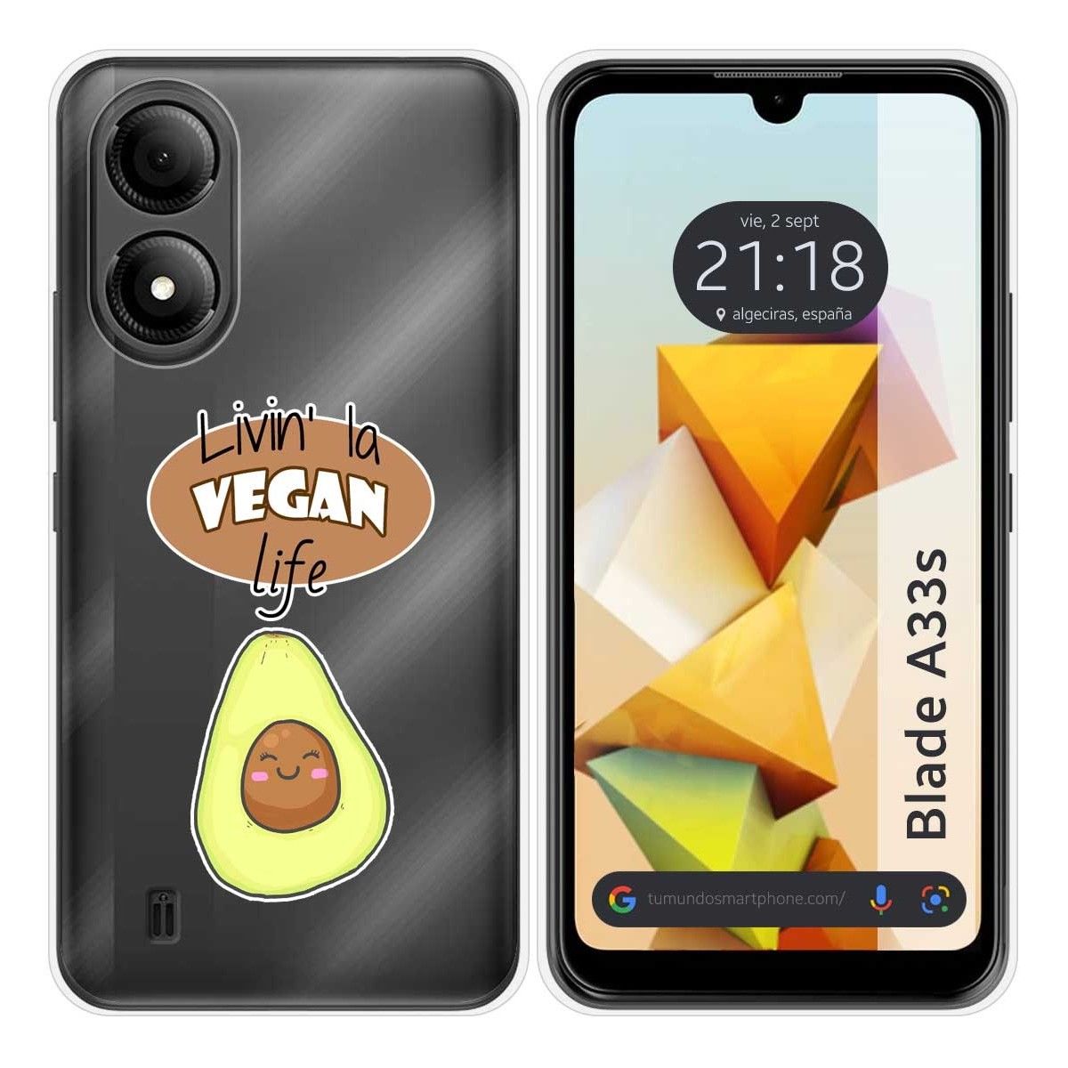 Funda Silicona para Zte Blade A33s diseño Vegan Life Dibujos