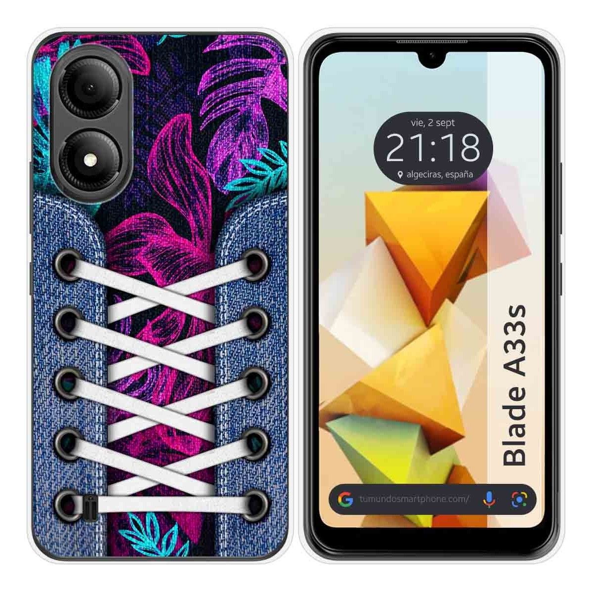 Funda Silicona para Zte Blade A33s diseño Zapatillas 07 Dibujos