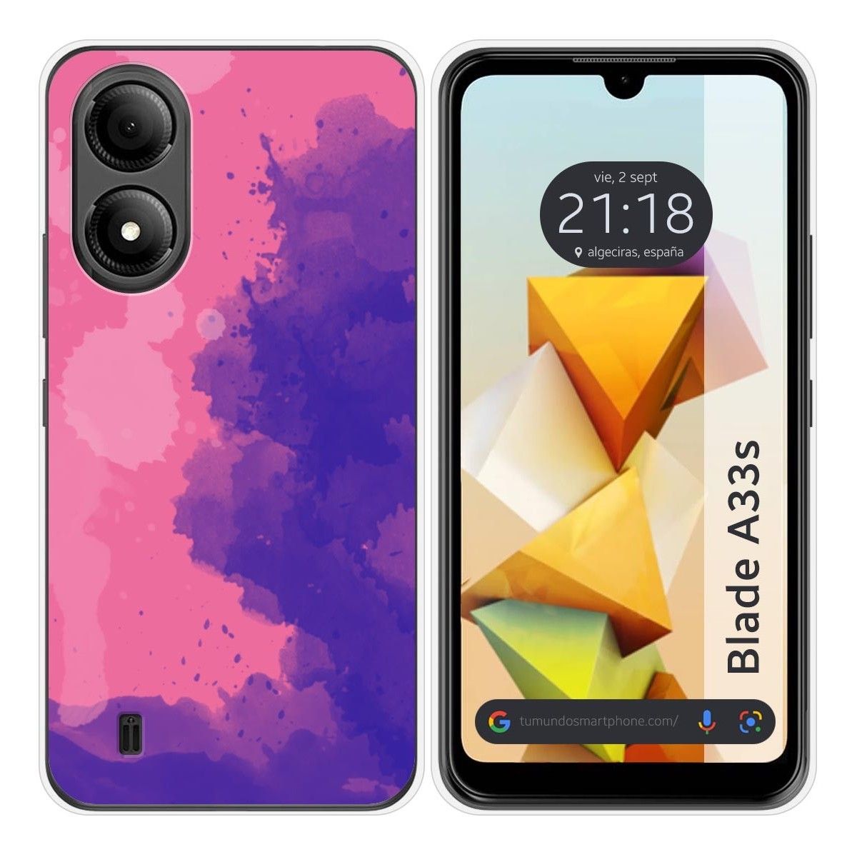Funda Silicona para Zte Blade A33s diseño Acuarela 07 Dibujos