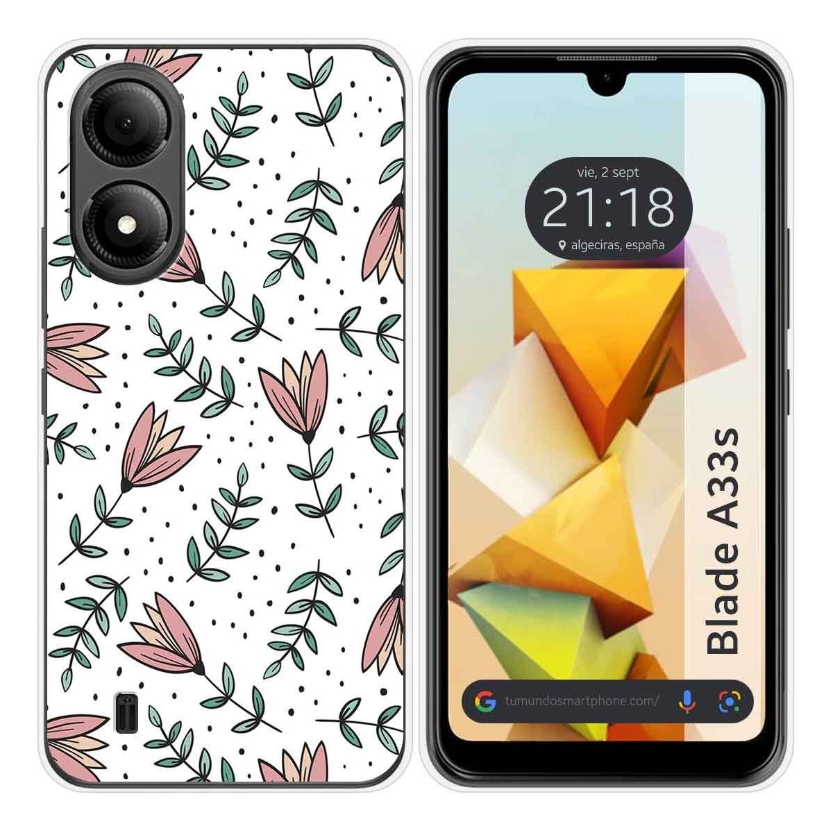 Funda Silicona para Zte Blade A33s diseño Flores 01 Dibujos