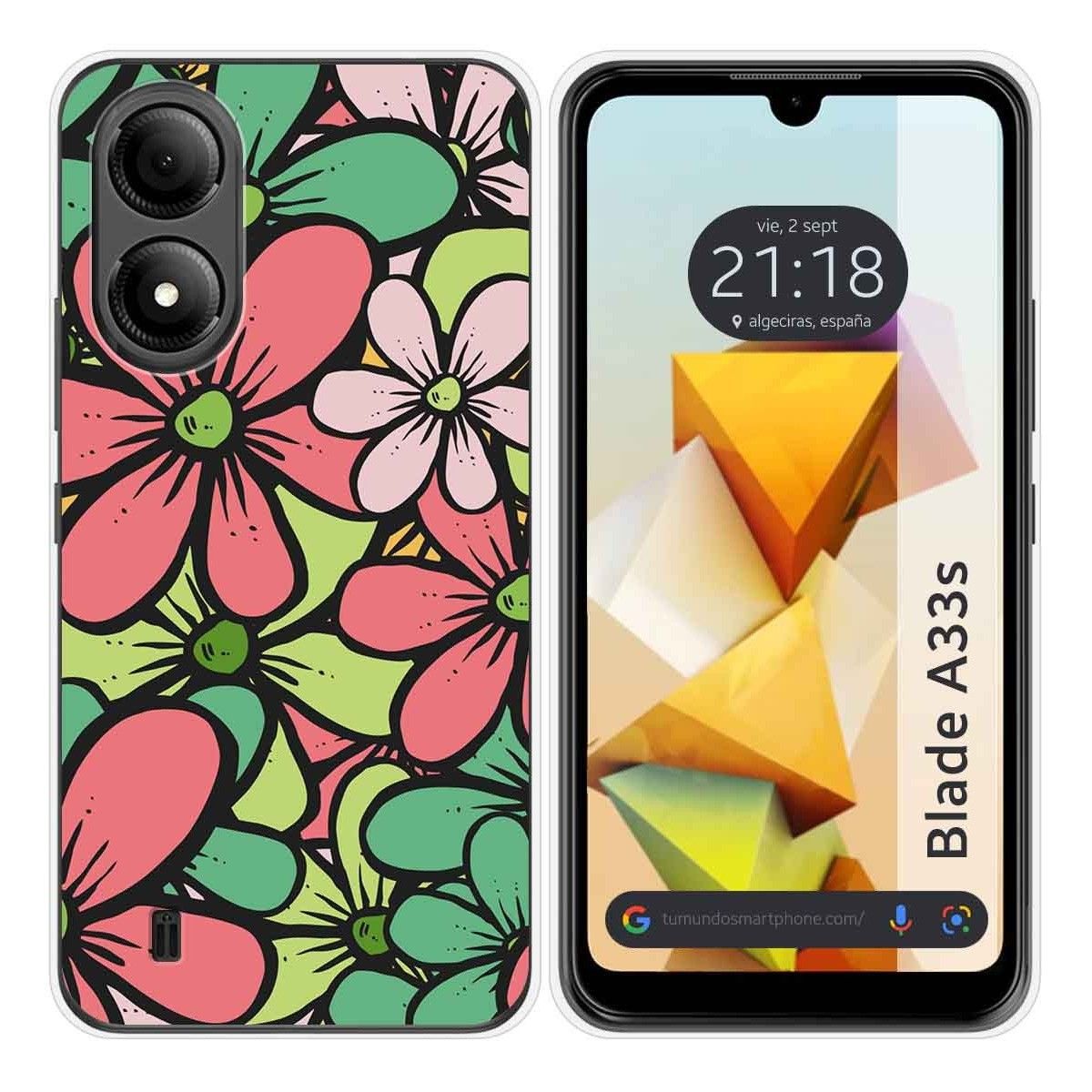 Funda Silicona para Zte Blade A33s diseño Flores 02 Dibujos