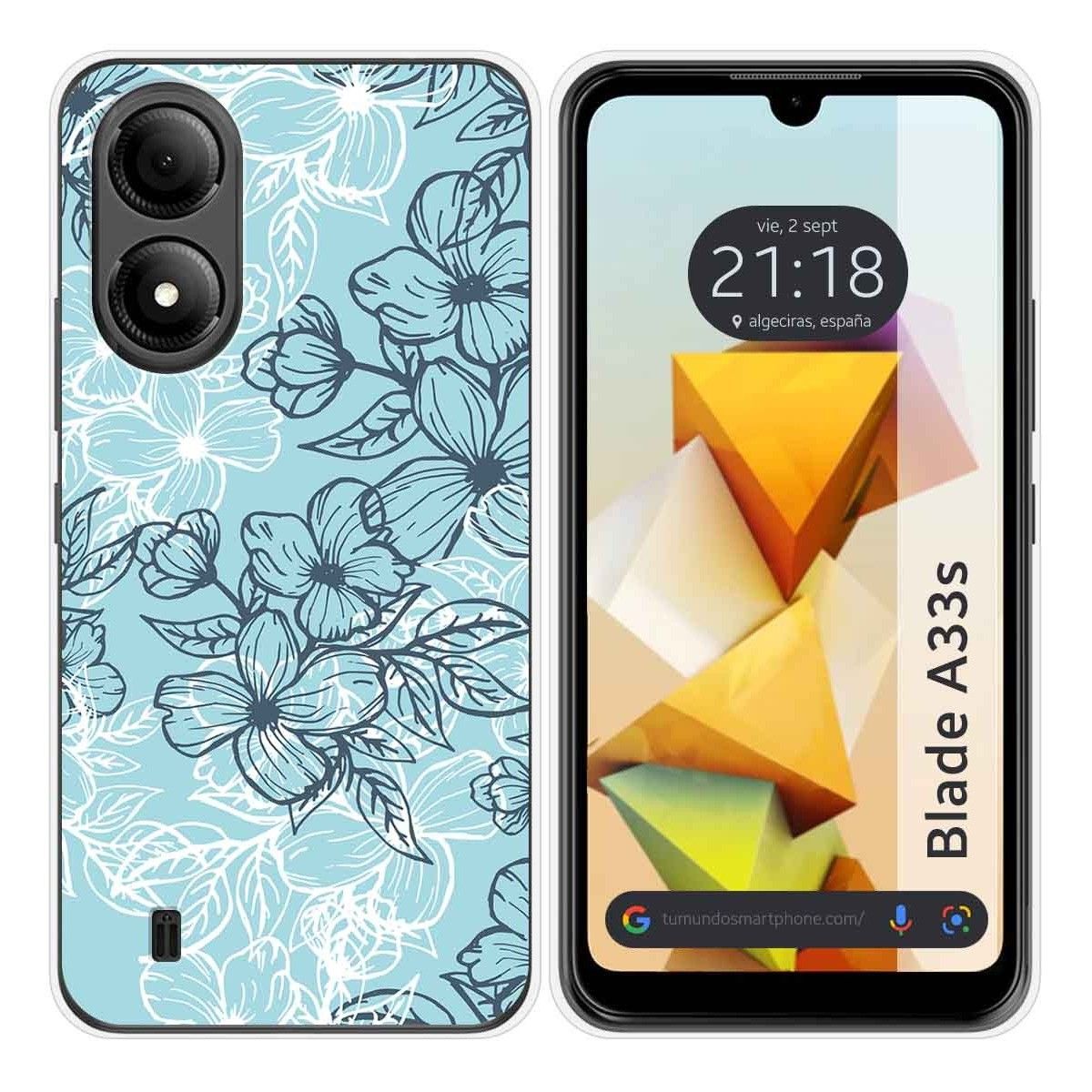 Funda Silicona para Zte Blade A33s diseño Flores 03 Dibujos