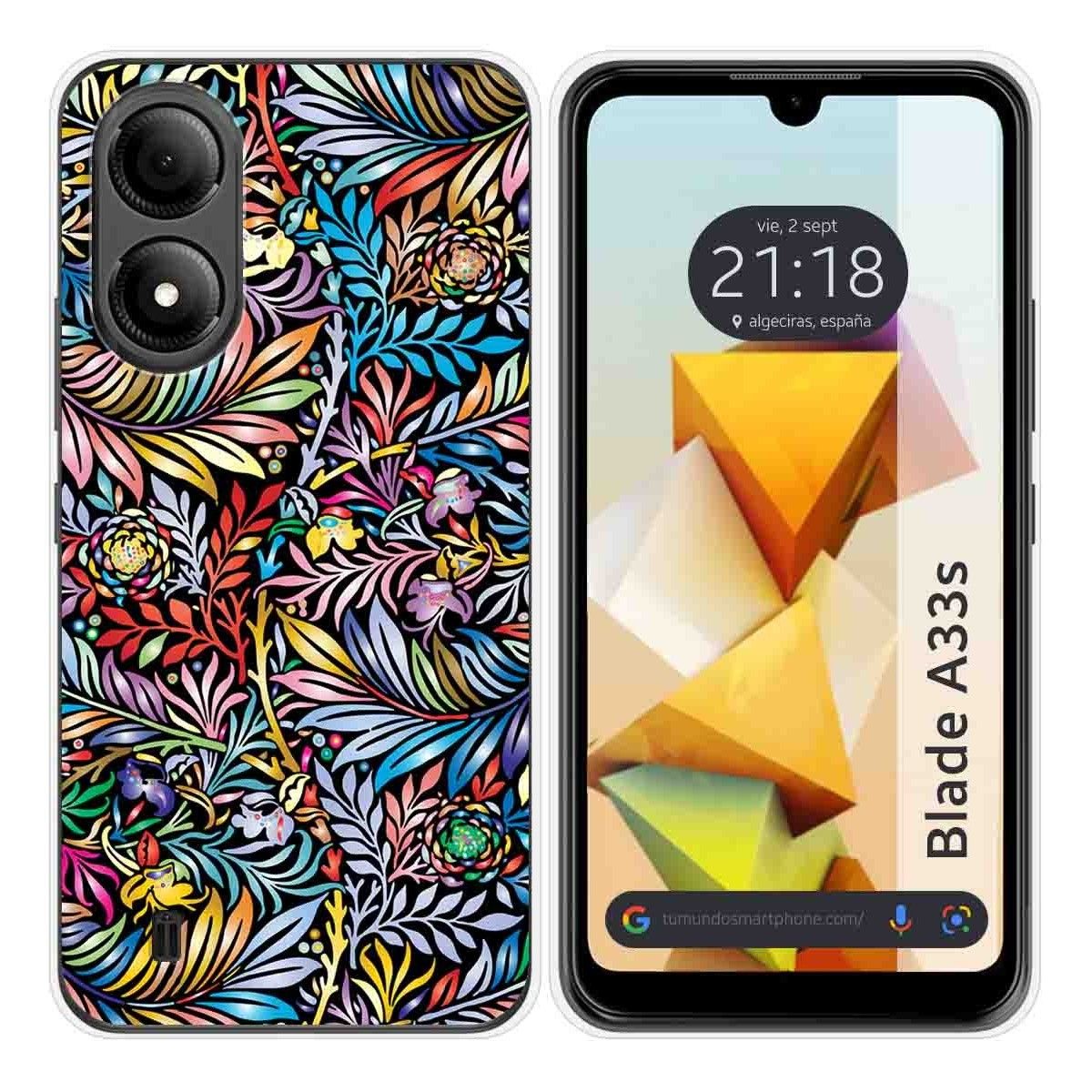Funda Silicona para Zte Blade A33s diseño Flores 04 Dibujos