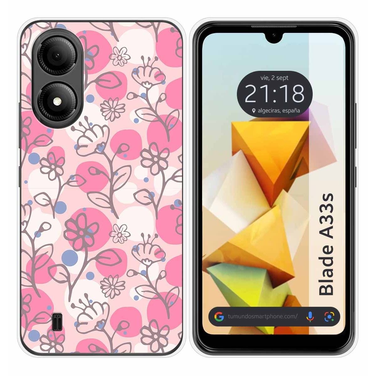 Funda Silicona para Zte Blade A33s diseño Flores 07 Dibujos