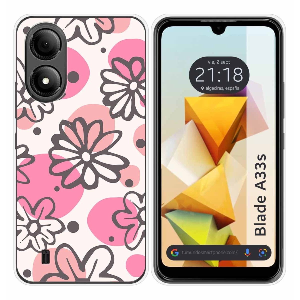Funda Silicona para Zte Blade A33s diseño Flores 09 Dibujos