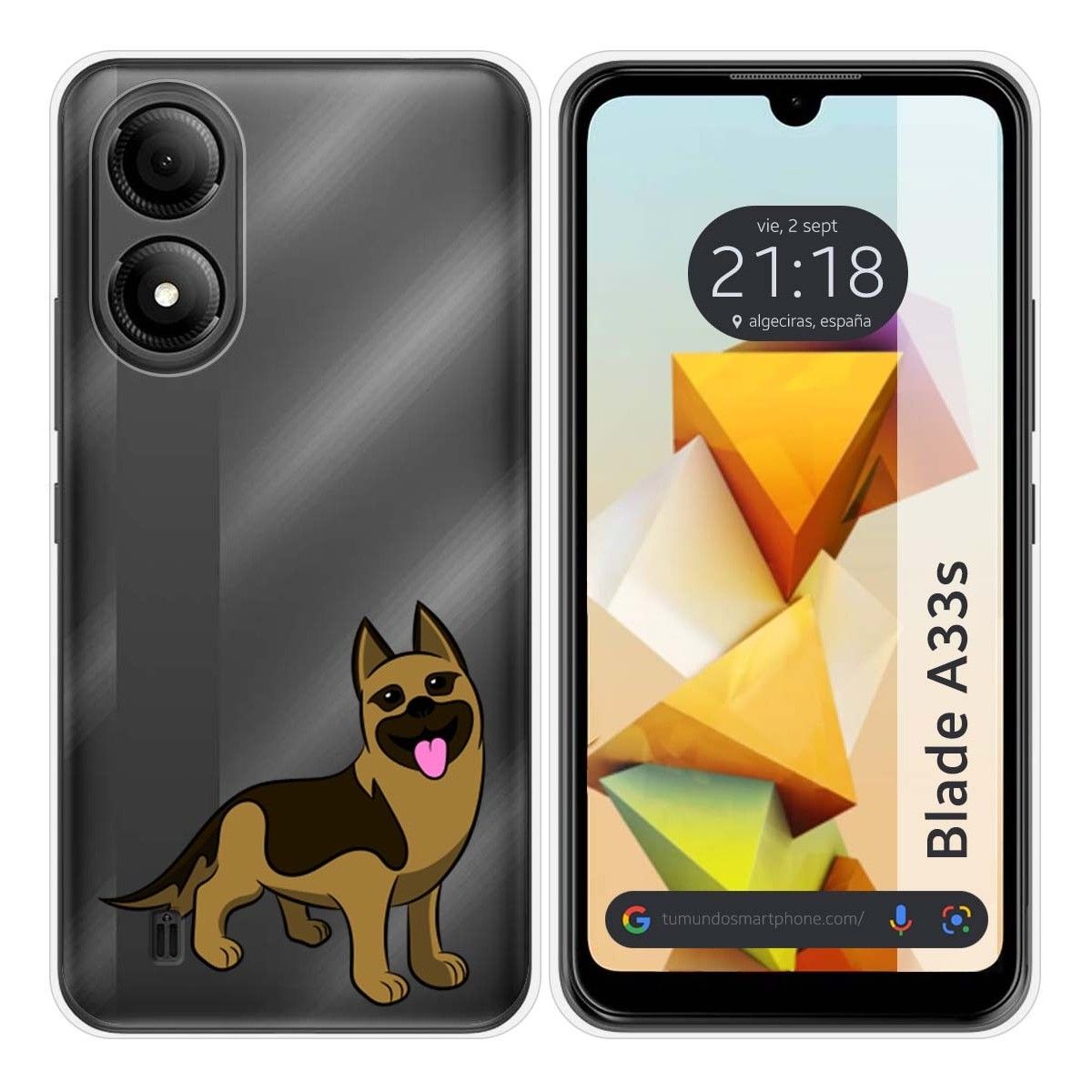 Funda Silicona para Zte Blade A33s diseño Perros 03 Dibujos