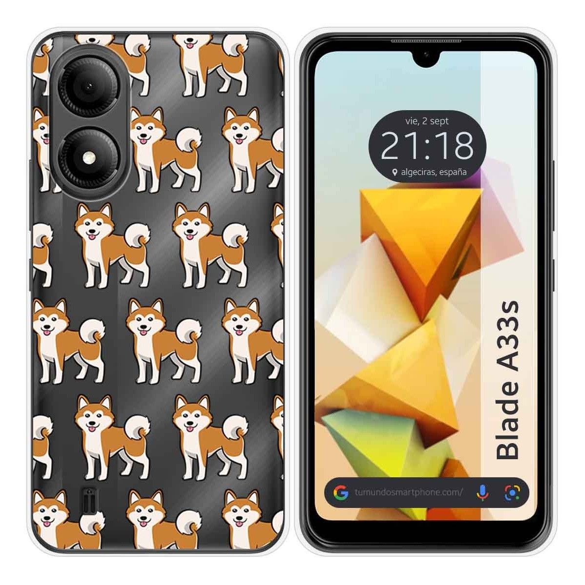 Funda Silicona para Zte Blade A33s diseño Perros 08 Dibujos