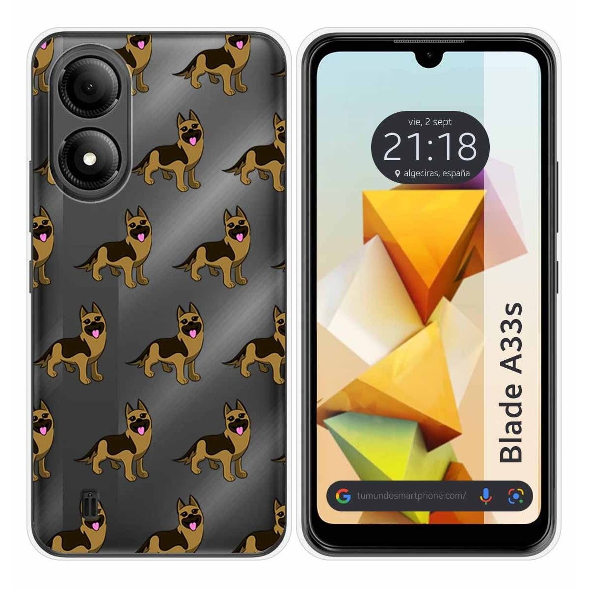 Funda Silicona para Zte Blade A33s diseño Perros 09 Dibujos