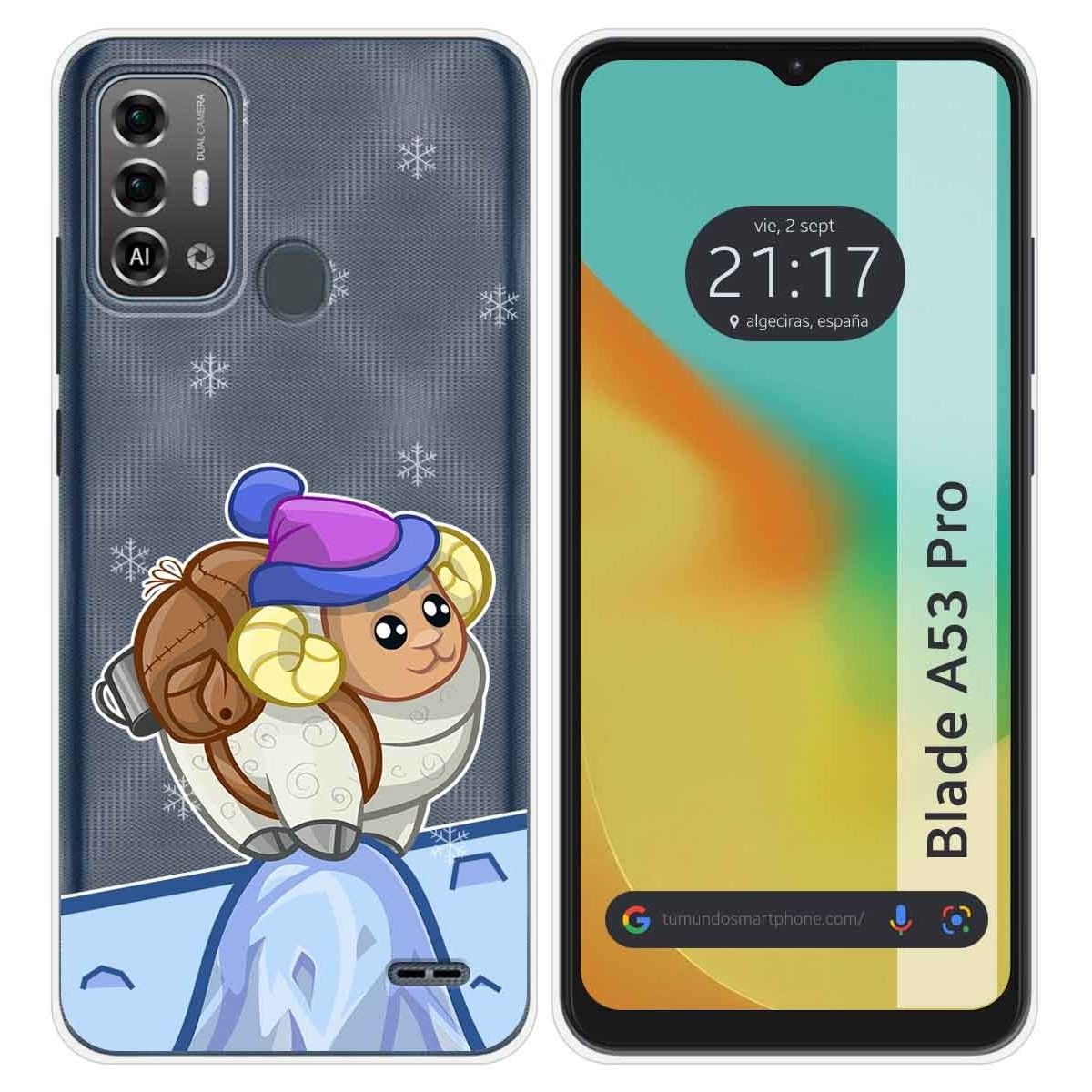 Funda Silicona Transparente para Zte Blade A53 Pro diseño Cabra Dibujos