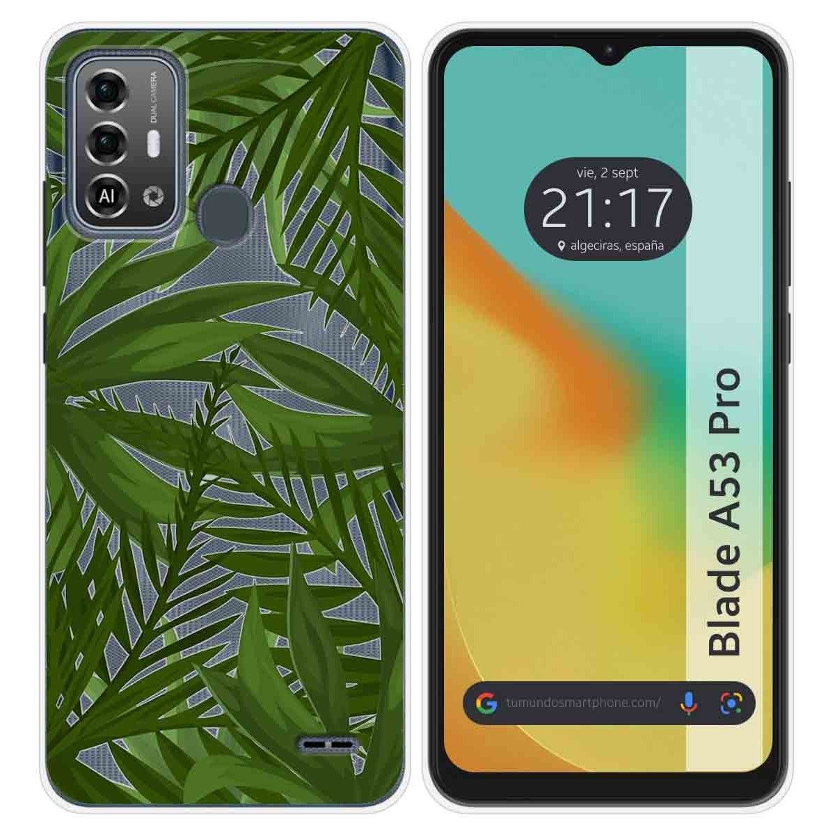 Funda Silicona Transparente para Zte Blade A53 Pro diseño Jungla Dibujos