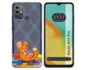 Funda Silicona Transparente para Zte Blade A53 Pro diseño Leopardo Dibujos