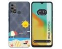 Funda Silicona Transparente para Zte Blade A53 Pro diseño Playa Dibujos