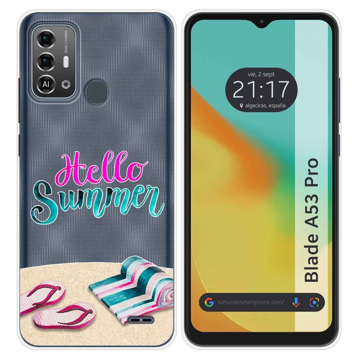 Funda Silicona Transparente para Zte Blade A53 Pro diseño Summer Dibujos