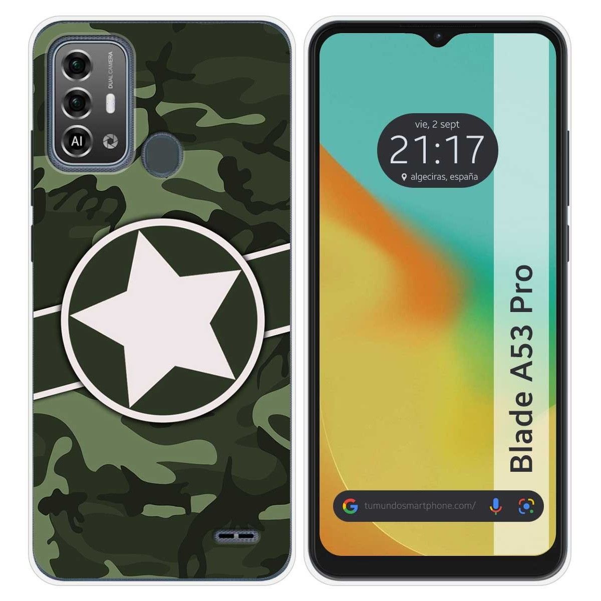 Funda Silicona para Zte Blade A53 Pro diseño Camuflaje 01 Dibujos