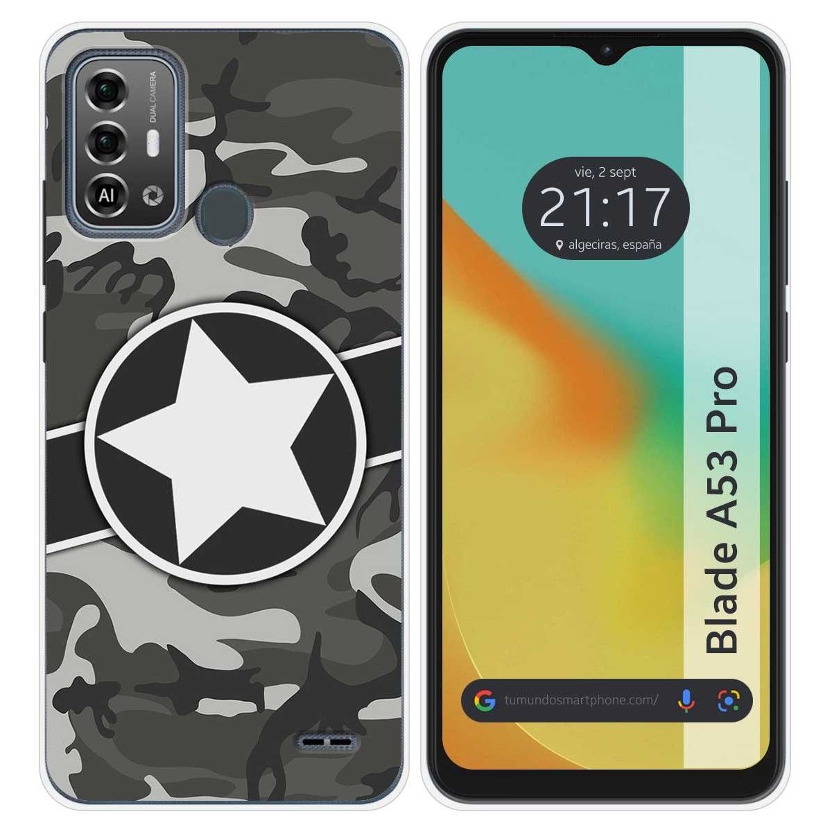 Funda Silicona para Zte Blade A53 Pro diseño Camuflaje 02 Dibujos