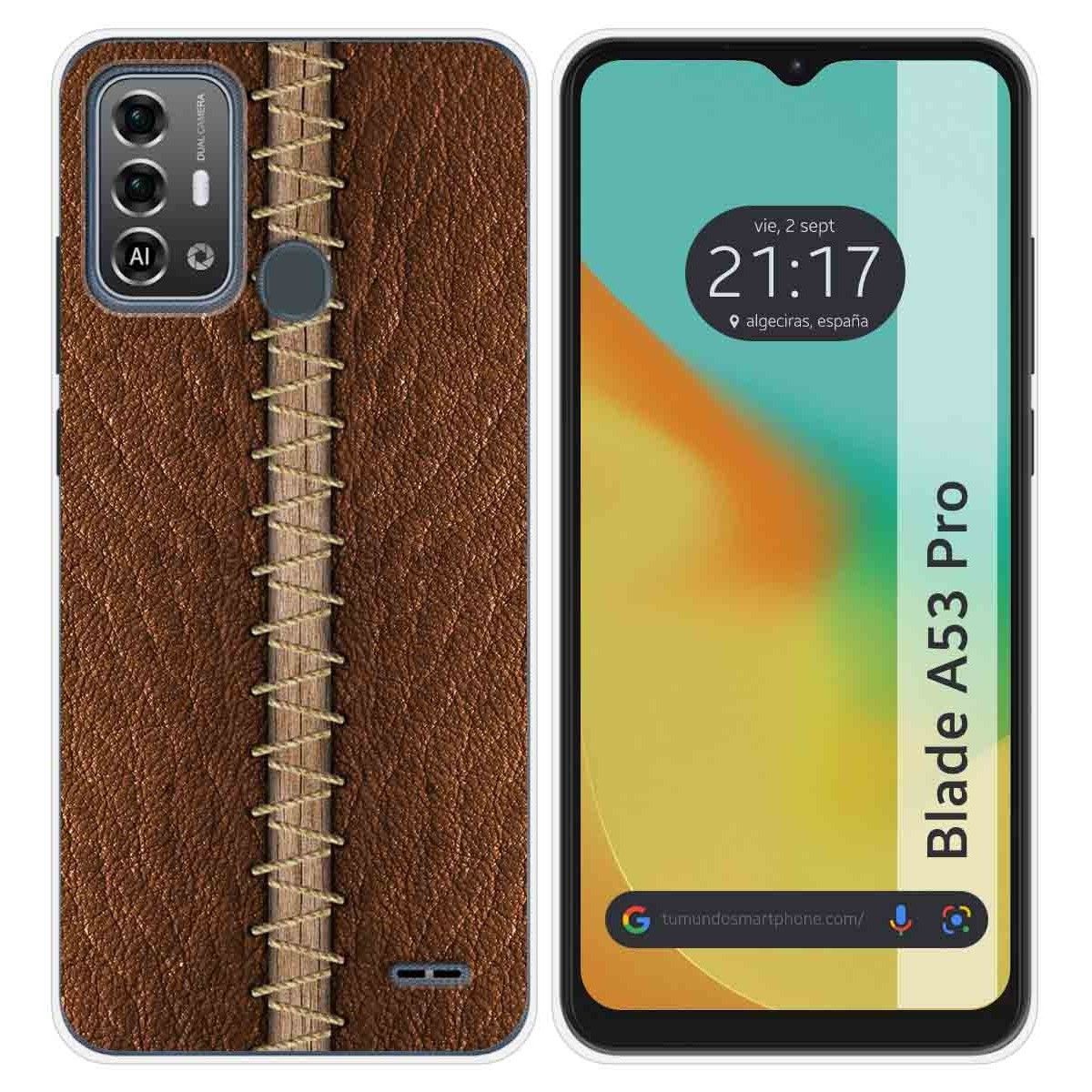 Funda Silicona para Zte Blade A53 Pro diseño Cuero 01 Dibujos