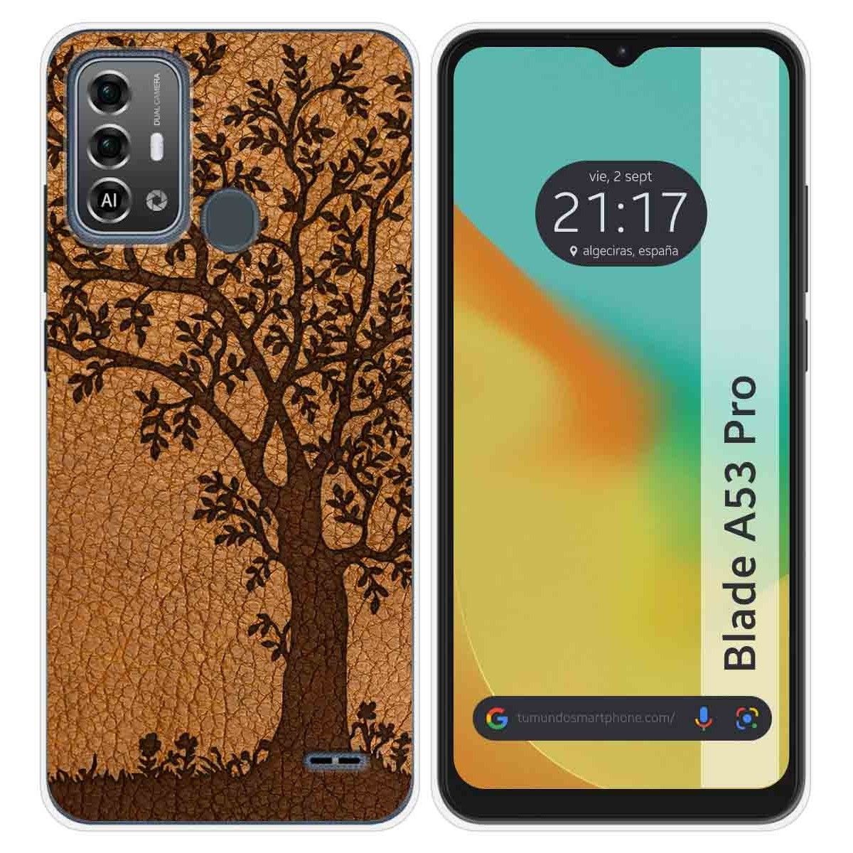 Funda Silicona para Zte Blade A53 Pro diseño Cuero 03 Dibujos