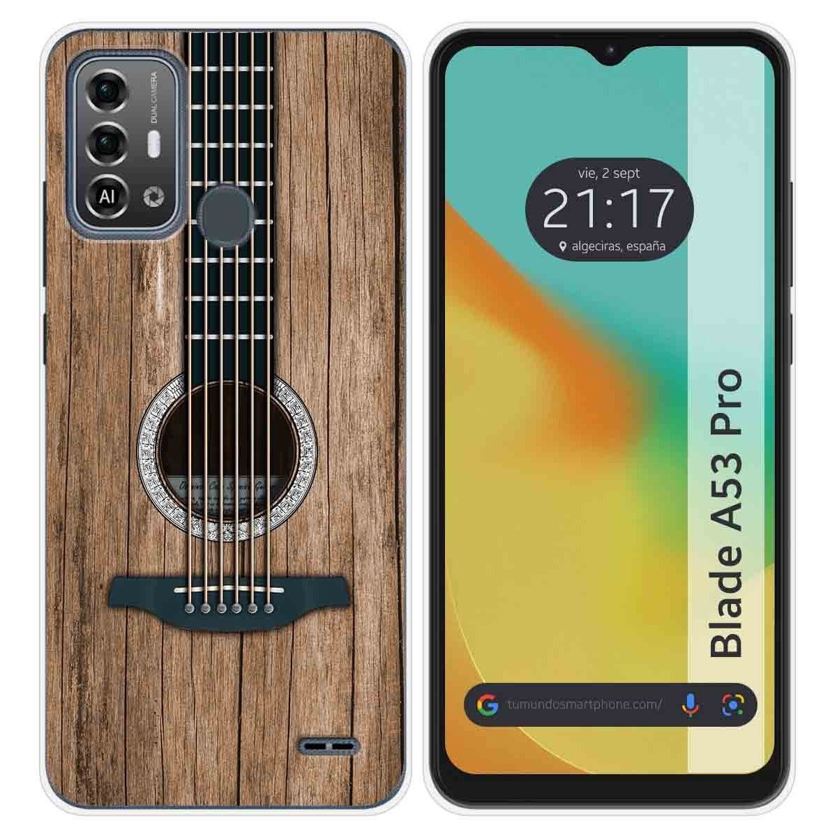 Funda Silicona para Zte Blade A53 Pro diseño Madera 11 Dibujos