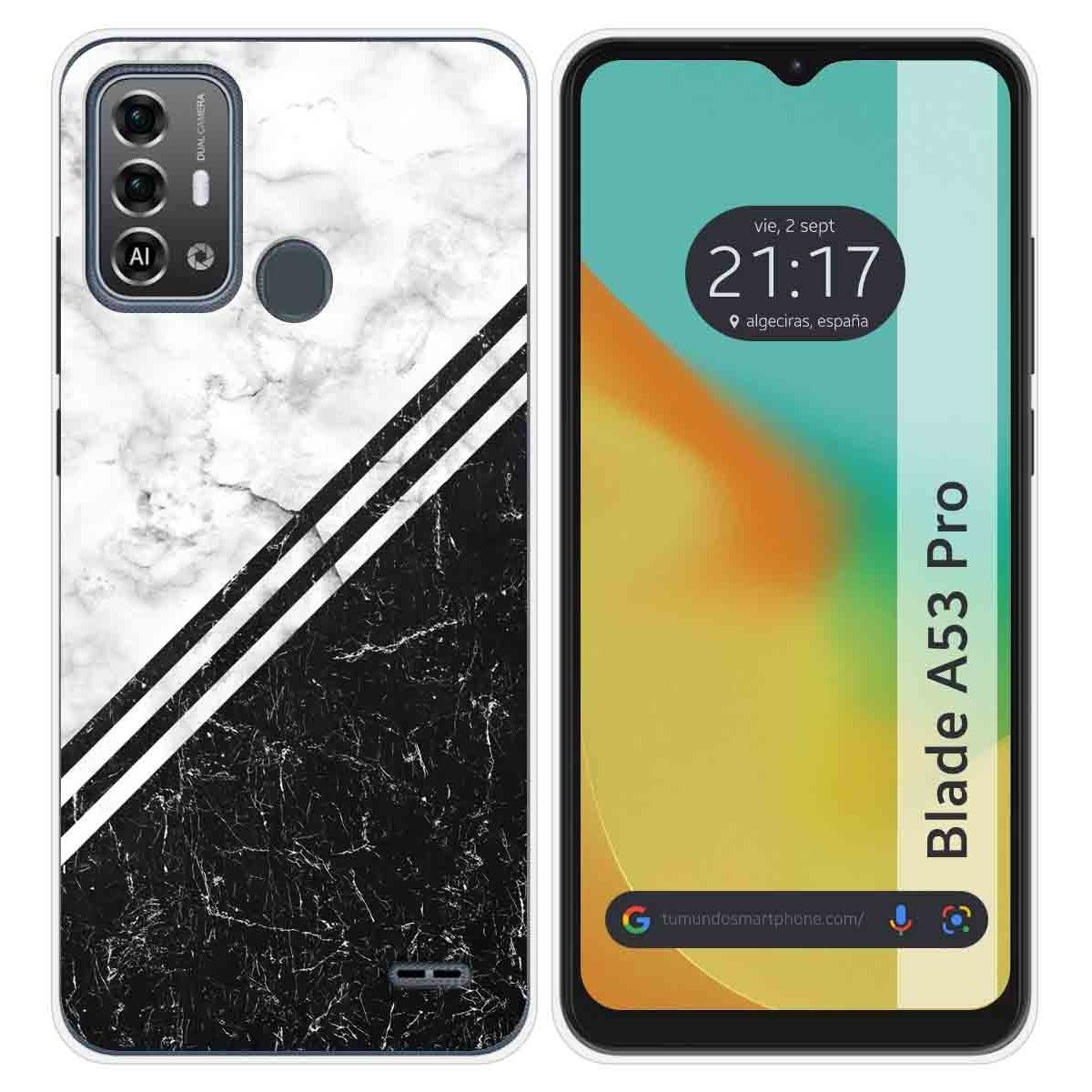 Funda Silicona para Zte Blade A53 Pro diseño Mármol 01 Dibujos