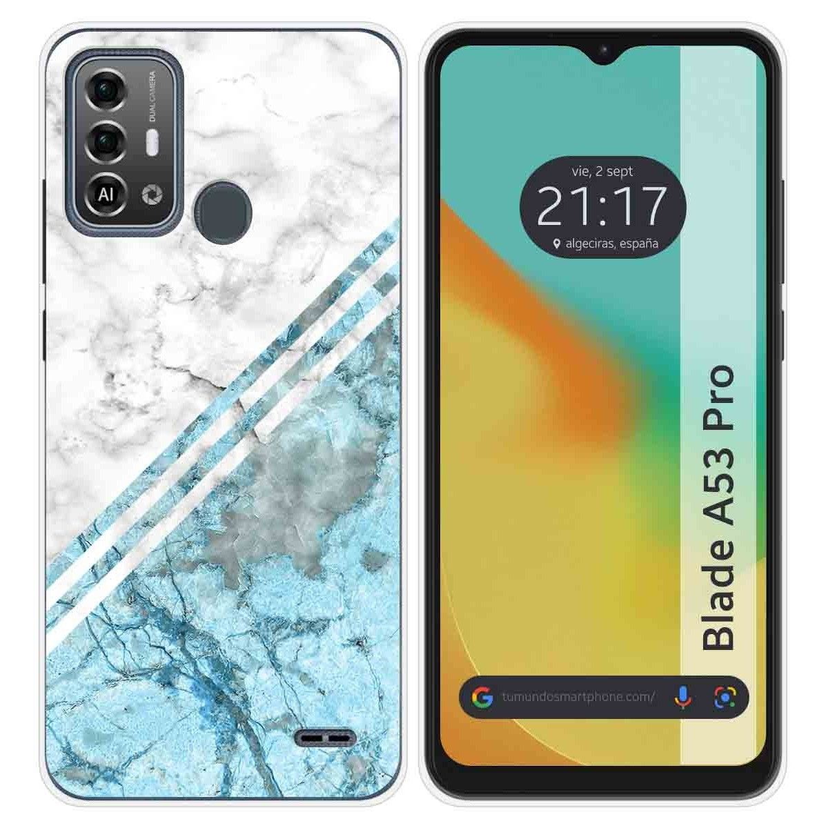 Funda Silicona para Zte Blade A53 Pro diseño Mármol 02 Dibujos
