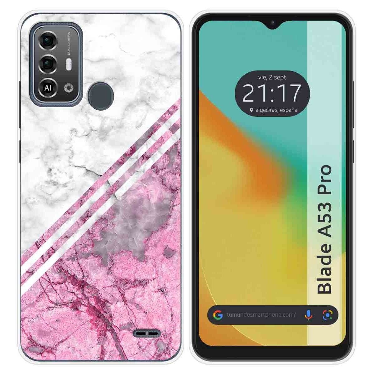Funda Silicona para Zte Blade A53 Pro diseño Mármol 03 Dibujos