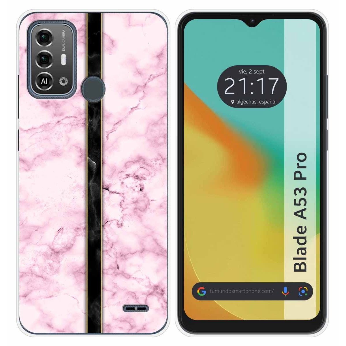 Funda Silicona para Zte Blade A53 Pro diseño Mármol 04 Dibujos