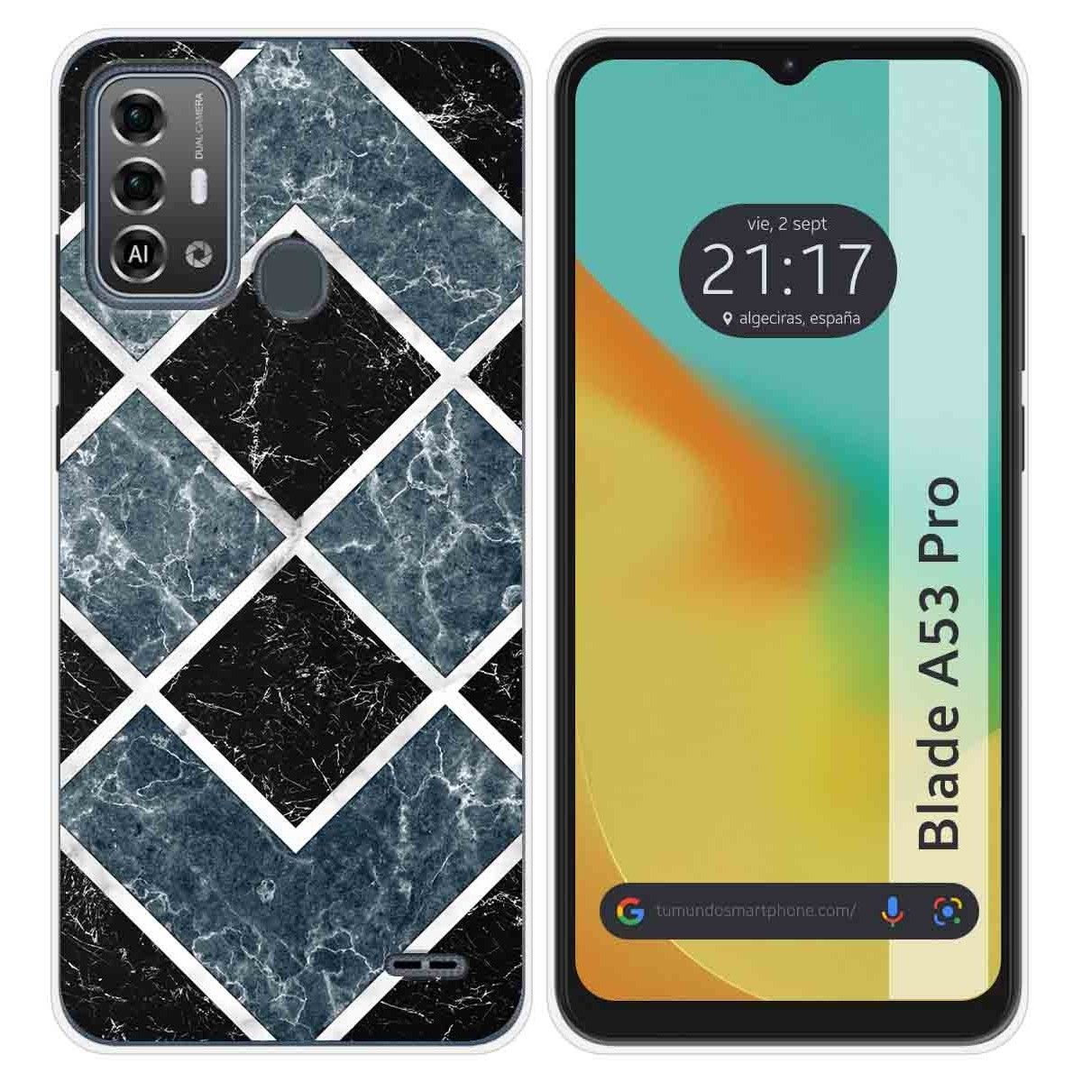 Funda Silicona para Zte Blade A53 Pro diseño Mármol 06 Dibujos