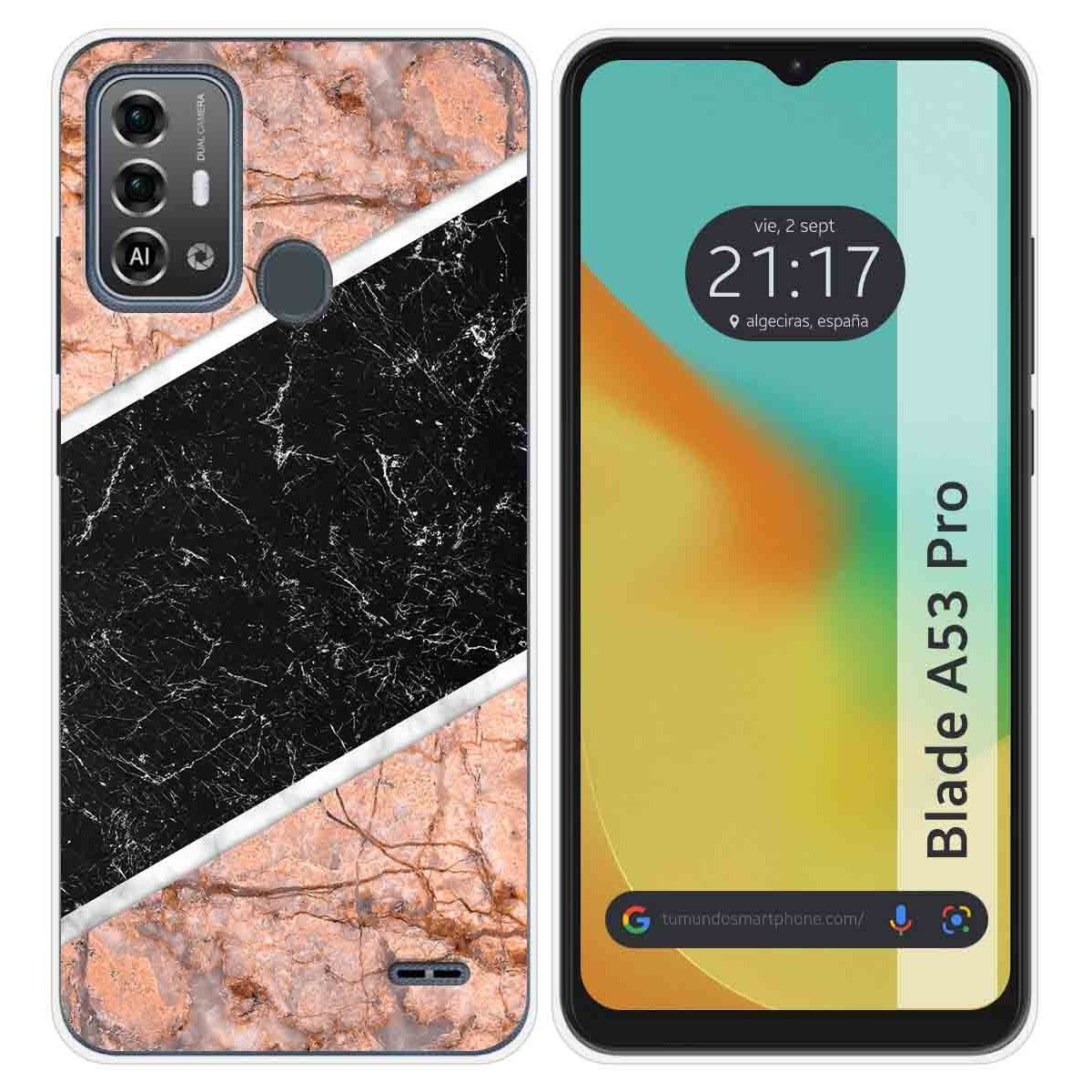 Funda Silicona para Zte Blade A53 Pro diseño Mármol 07 Dibujos