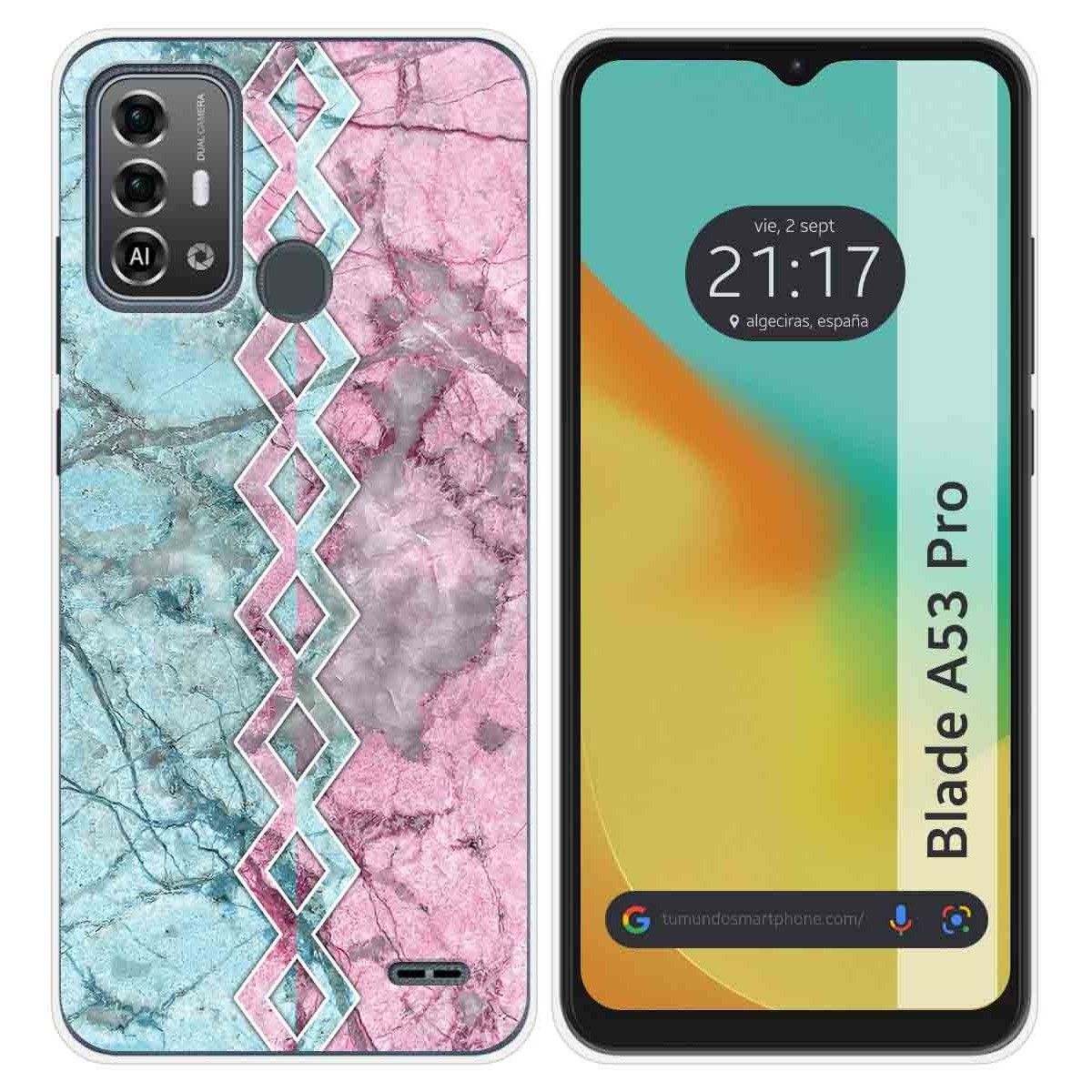 Funda Silicona para Zte Blade A53 Pro diseño Mármol 08 Dibujos