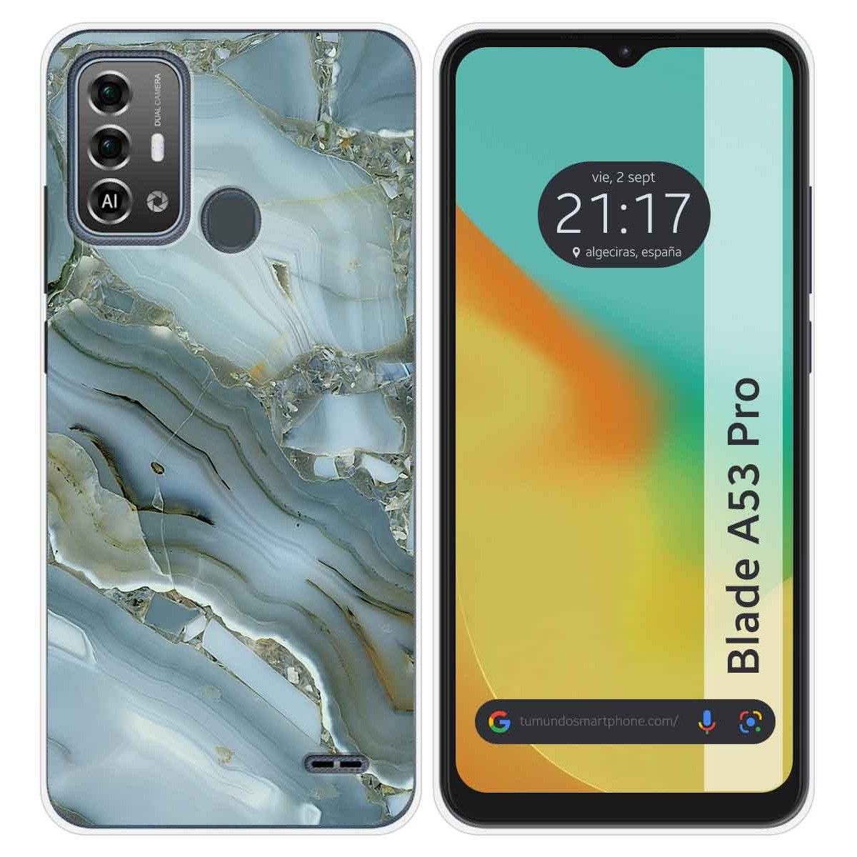 Funda Silicona para Zte Blade A53 Pro diseño Mármol 09 Dibujos