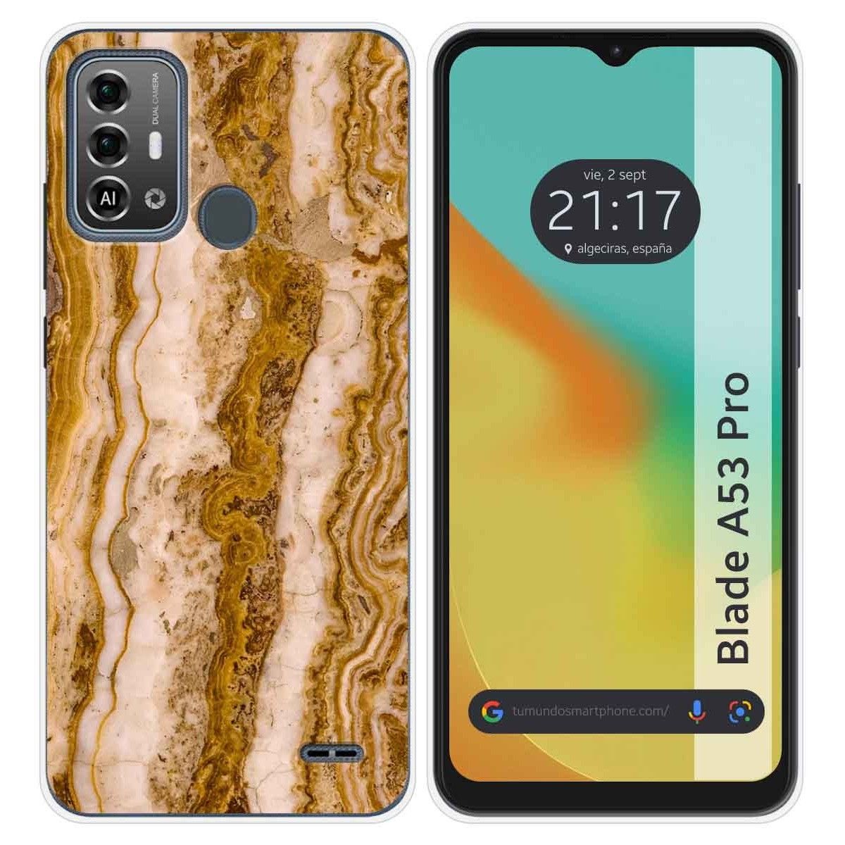 Funda Silicona para Zte Blade A53 Pro diseño Mármol 10 Dibujos