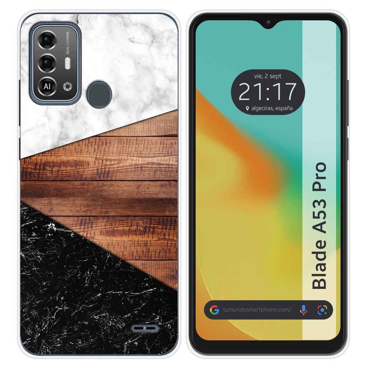 Funda Silicona para Zte Blade A53 Pro diseño Mármol 11 Dibujos
