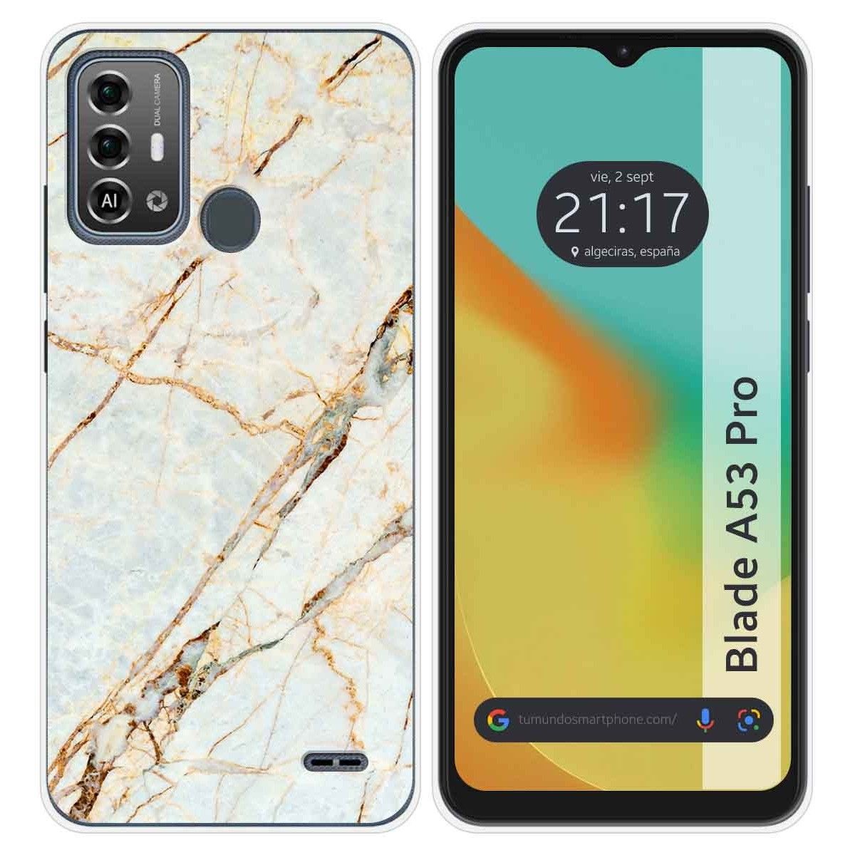 Funda Silicona para Zte Blade A53 Pro diseño Mármol 13 Dibujos
