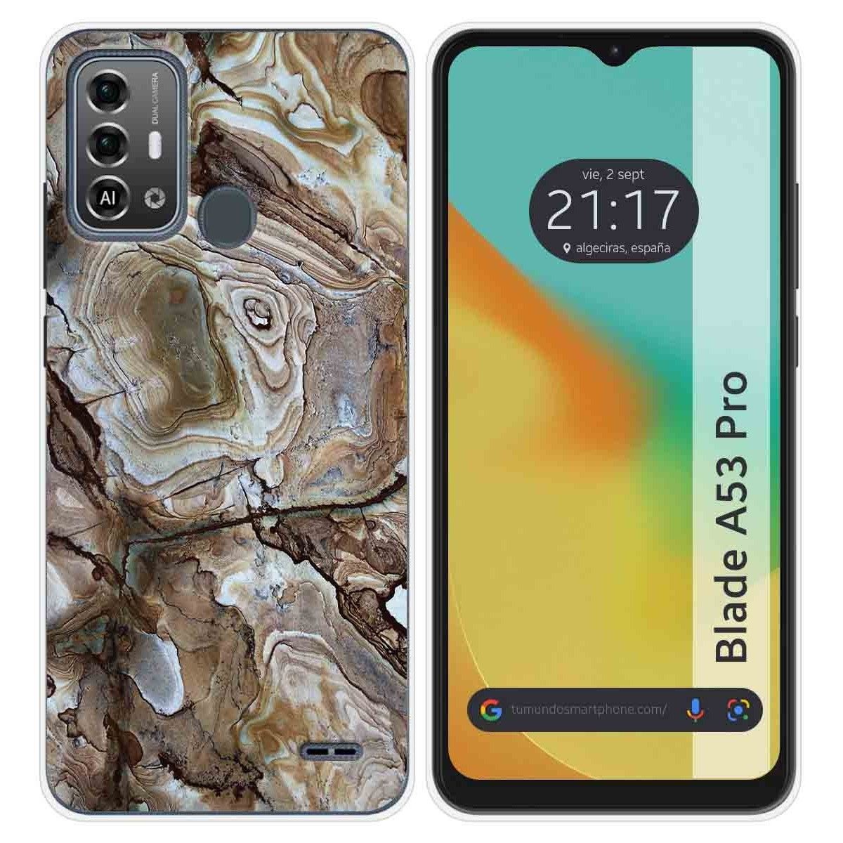 Funda Silicona para Zte Blade A53 Pro diseño Mármol 14 Dibujos