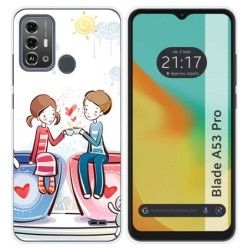 Funda Silicona para Zte Blade A53 Pro diseño Café Dibujos