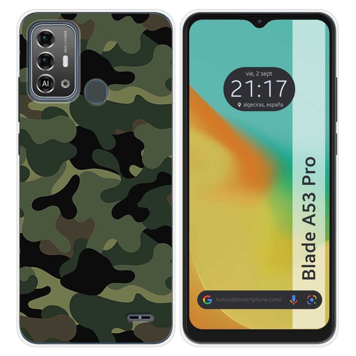 Funda Silicona para Zte Blade A53 Pro diseño Camuflaje Dibujos