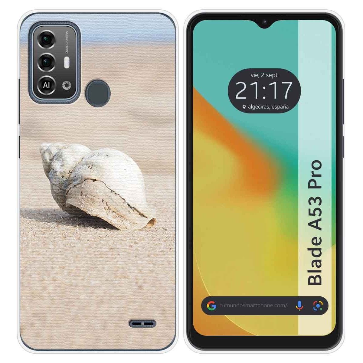 Funda Silicona para Zte Blade A53 Pro diseño Concha Dibujos