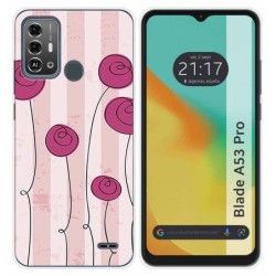 Funda Silicona para Zte Blade A53 Pro diseño Flores Vintage Dibujos