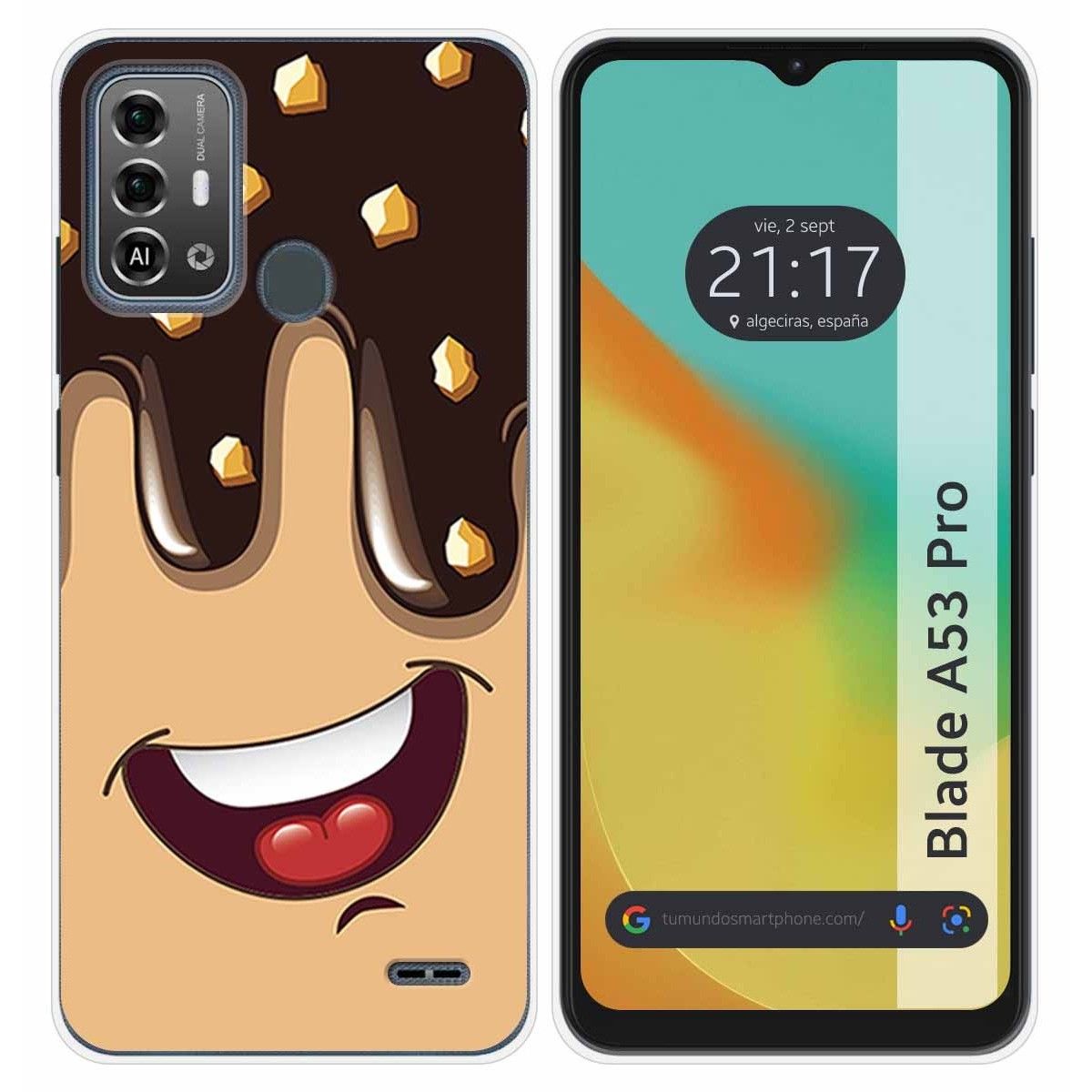 Funda Silicona para Zte Blade A53 Pro diseño Helado Chocolate Dibujos