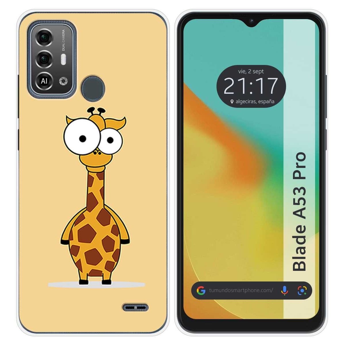 Funda Silicona para Zte Blade A53 Pro diseño Jirafa Dibujos