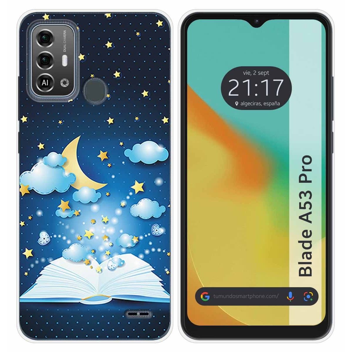 Funda Silicona para Zte Blade A53 Pro diseño Libro Cuentos Dibujos