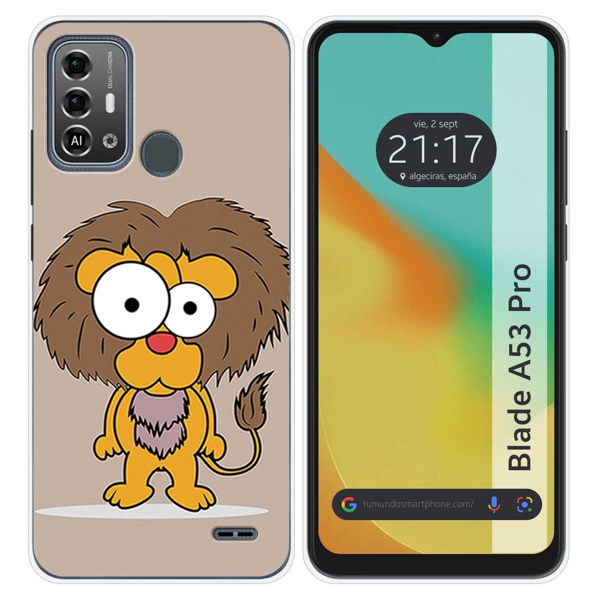 Funda Silicona para Zte Blade A53 Pro diseño Leon Dibujos
