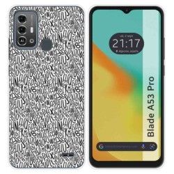 Funda Silicona para Zte Blade A53 Pro diseño Letras Dibujos