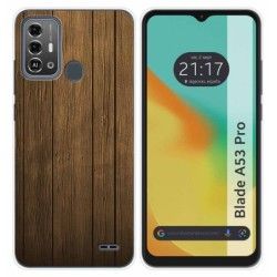 Funda Silicona para Zte Blade A53 Pro diseño Madera Dibujos