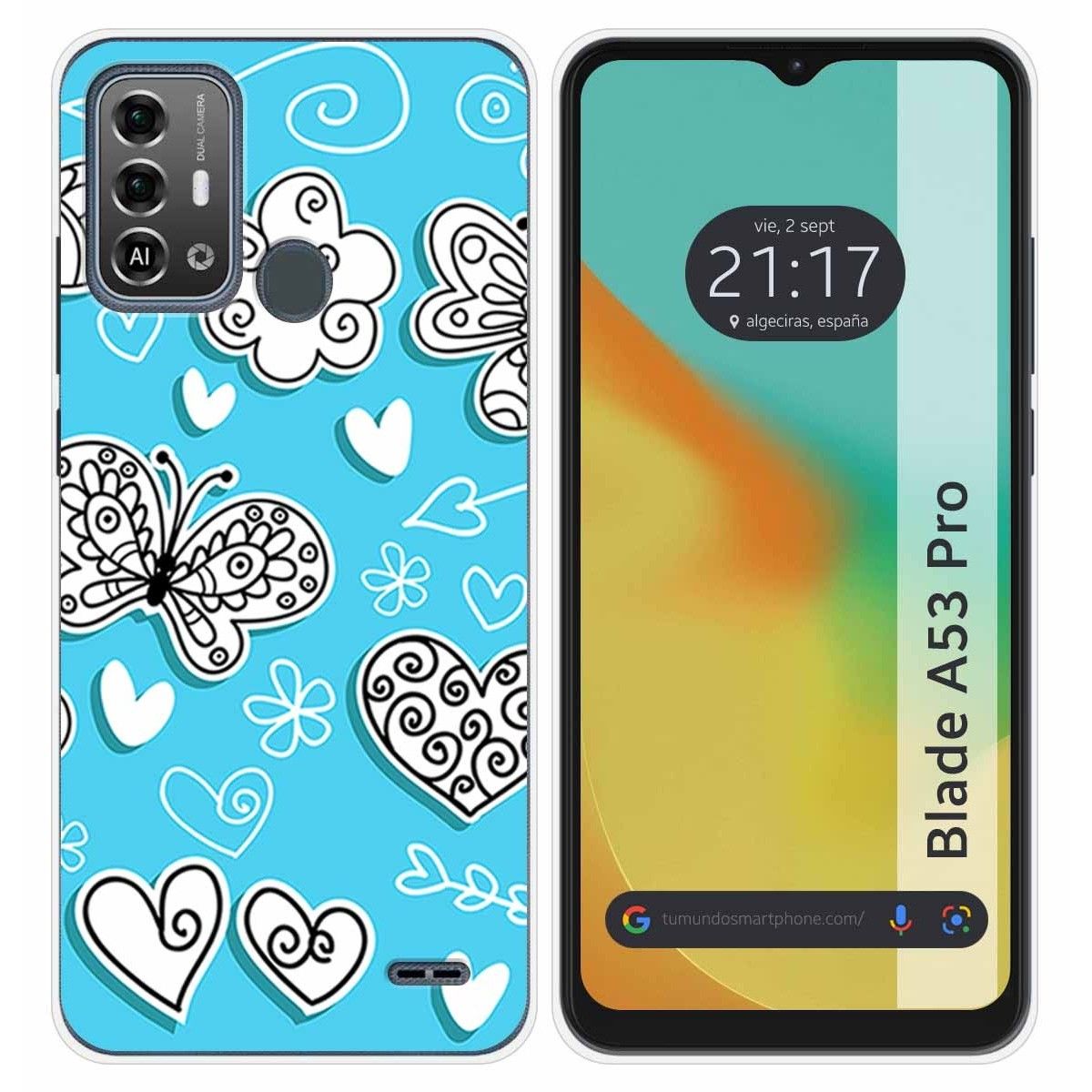 Funda Silicona para Zte Blade A53 Pro diseño Mariposas Dibujos