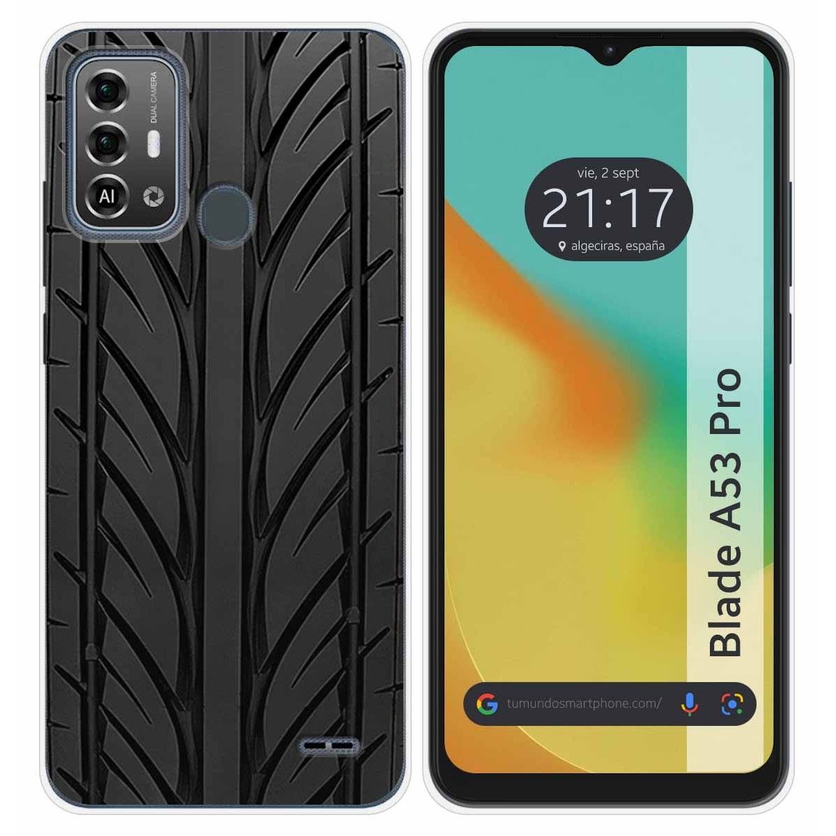 Funda Silicona para Zte Blade A53 Pro diseño Neumatico Dibujos