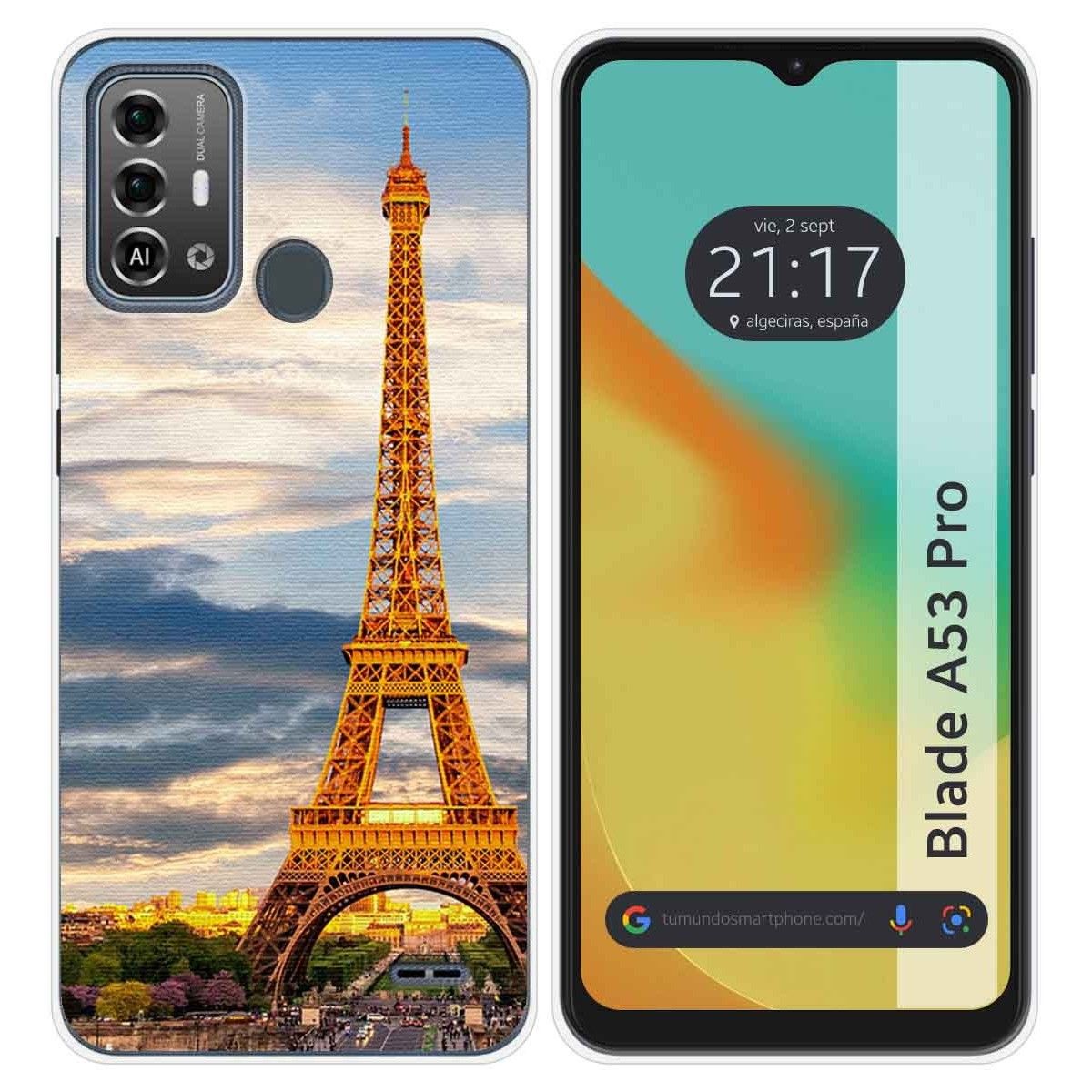 Funda Silicona para Zte Blade A53 Pro diseño Paris Dibujos