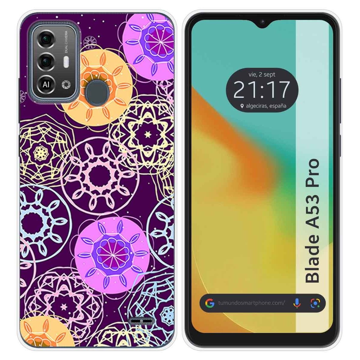 Funda Silicona para Zte Blade A53 Pro diseño Radial Dibujos
