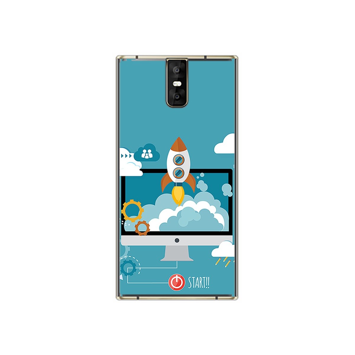 Funda Gel Tpu para Oukitel K3 Diseño Cohete Dibujos