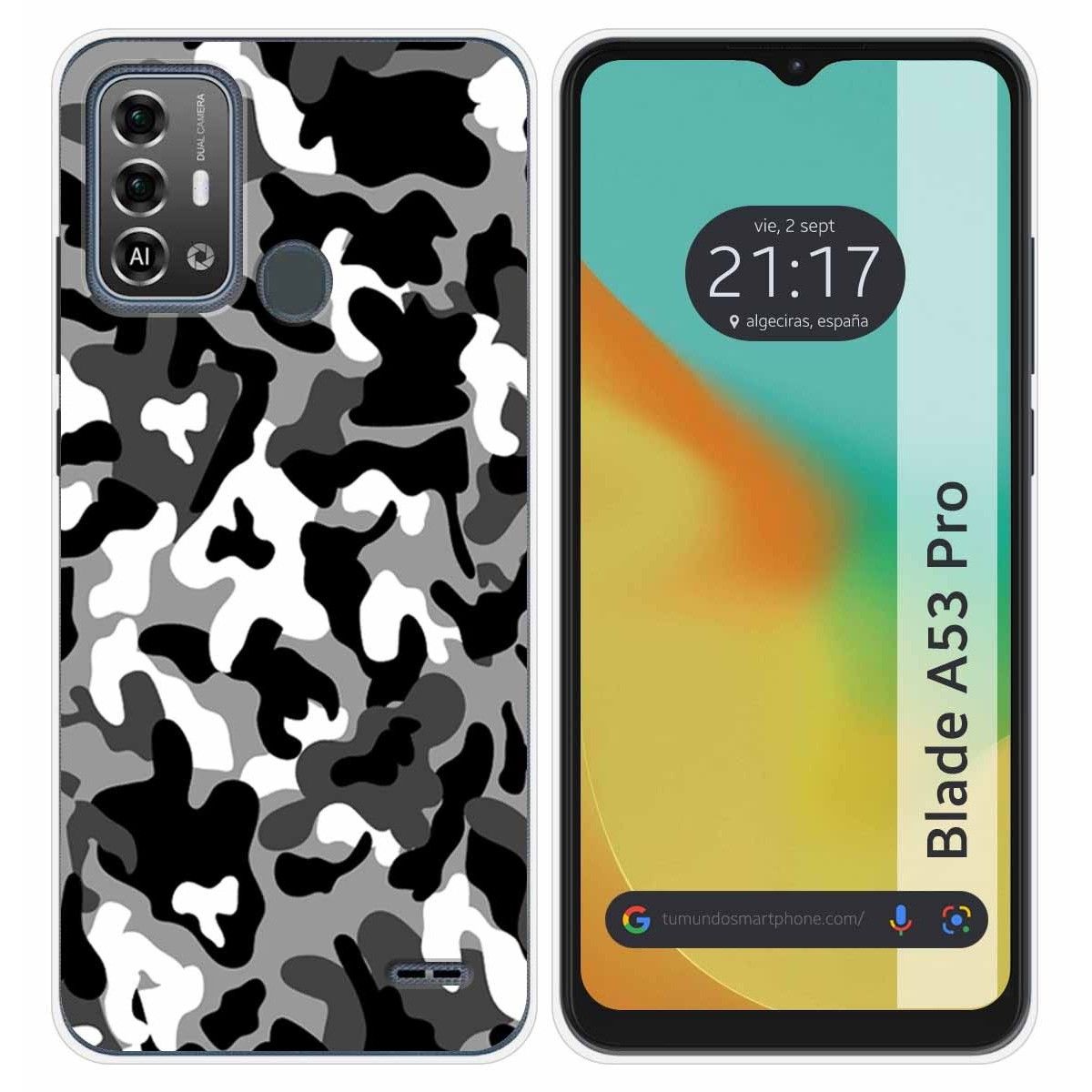 Funda Silicona para Zte Blade A53 Pro diseño Snow Camuflaje Dibujos